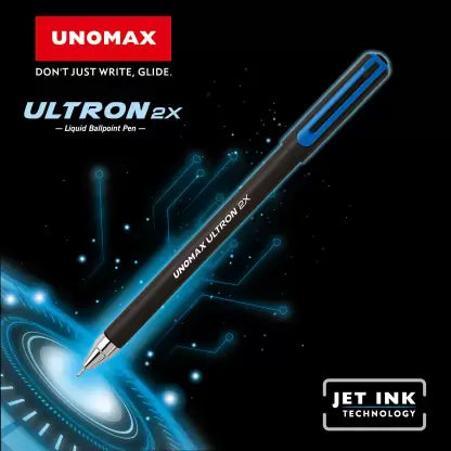 UNOMAX Ultron 2X(Pen jar- 35pc Blue, 12pc Black, 3pc Red) Ball Pen (Pack of 50, Ink Color - Blue, Black, Red)