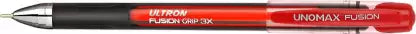 UNOMAX Ultron Fusion Grip 3X Red Ball Pen Ball Pen (Pack of 20, Ink Color - Red)