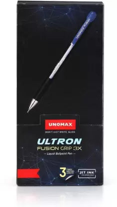 UNOMAX Liquid Ballpoint Pen Ball Pen (Pack of 20, Ink Color - Blue)