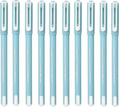 UNOMAX Ultron NEO 2X Ball Pen Blue Ink Ball Pen (Pack of 10, Ink Color - Blue)