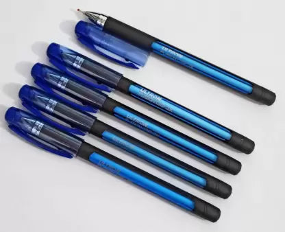 UNOMAX Ultron Fusio Grip 3X Ball Pen (Pack of 5, Ink Color - Blue)