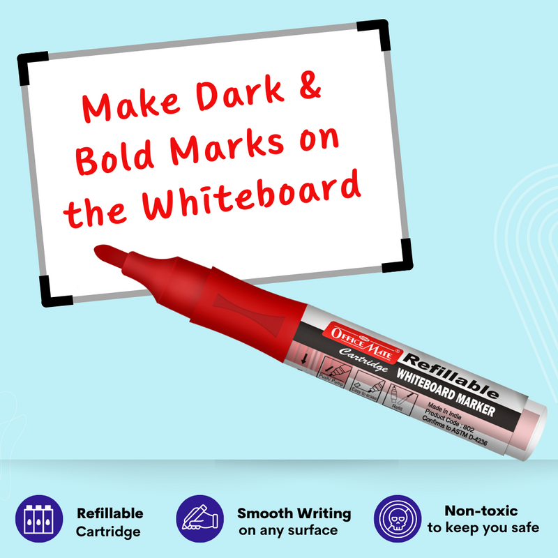 Soni Officemate Liquid Whiteboard Marker pack of 10