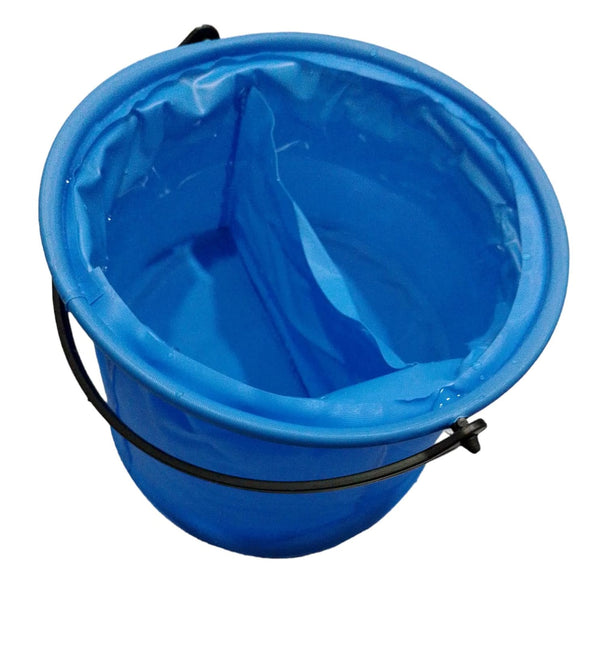 kds art Portable Plastic Folding Bucket Collapsible Fishing Bucket Painting Brush Washing Outdoor for Camping Fishing All Other Home/Outdoor/Garden Activities, Bucket 3Ltr Medium Size(blue Colour)