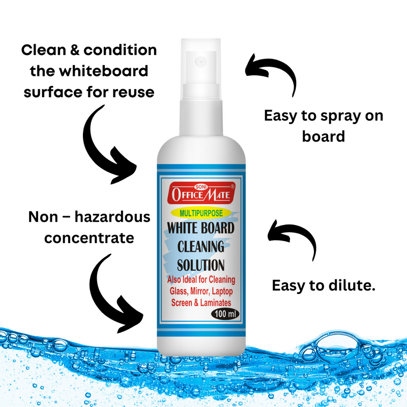 Soni Officemate Whiteboard Cleaning Solution, 100 Ml - Pack of 1