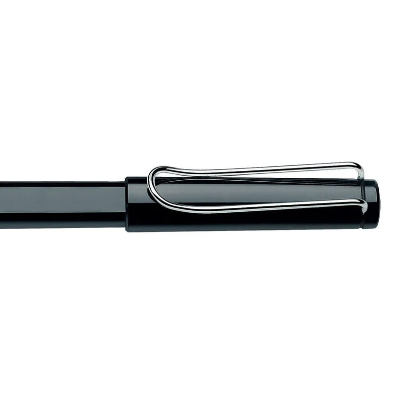 Lamy Safari A319 Rollerball Pen Shiny Black With Chrome Plated Clip