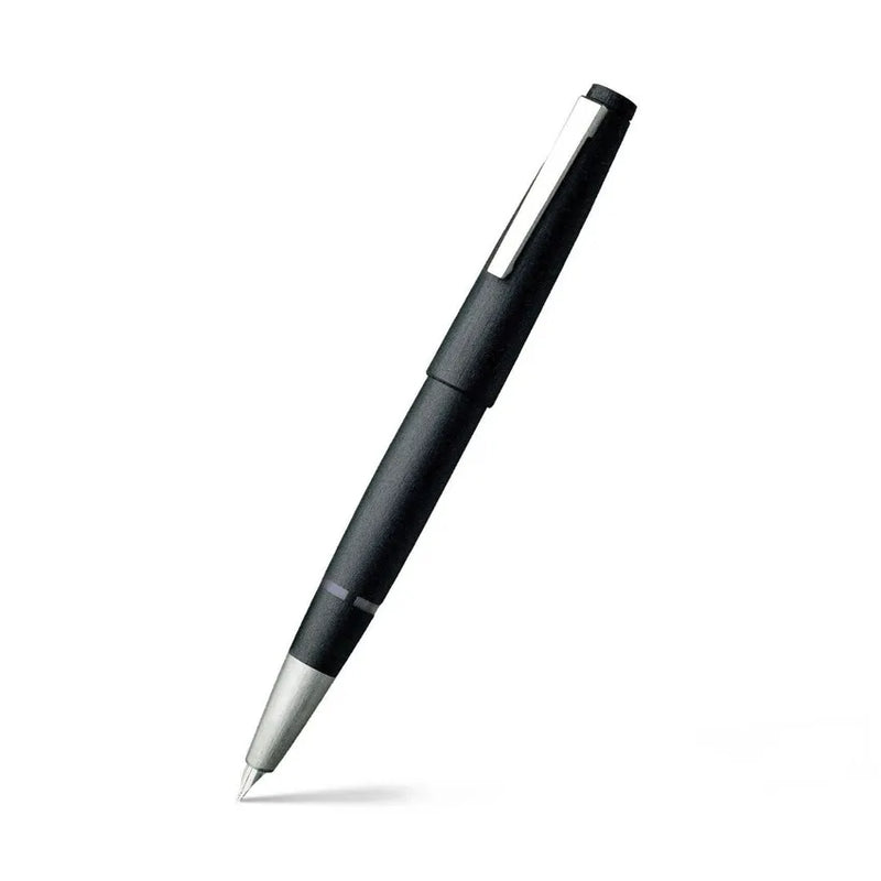 Lamy 2000-01 Fountain Pen Medium Black With Matte Stainless Steel Trim