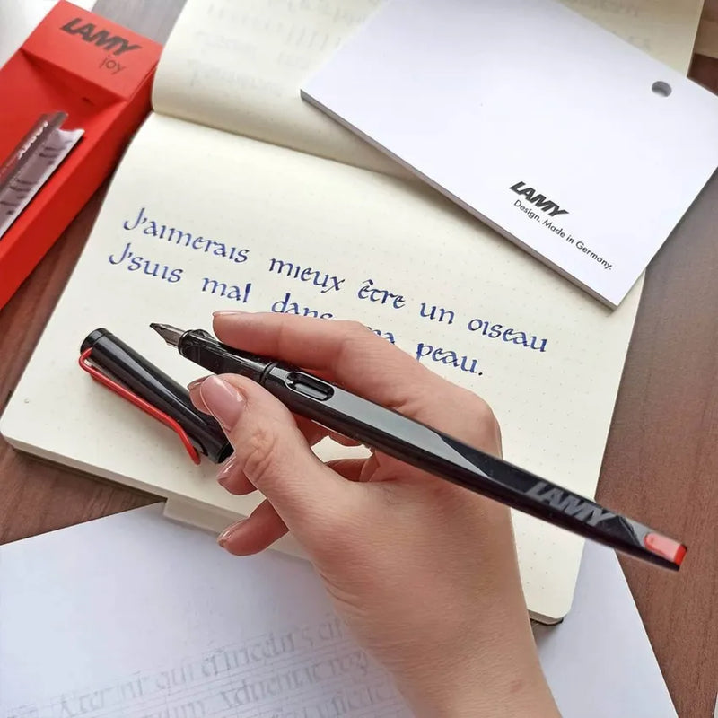 Lamy Joy 015 Calligraphy 1.1 Mm Black With Red Clip