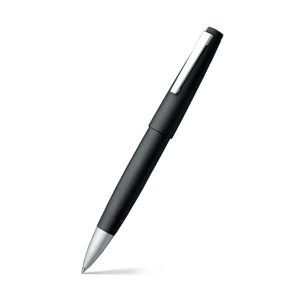 Lamy 2000-301 Rollerball Pen Black With Matte Stainless Steel Trim