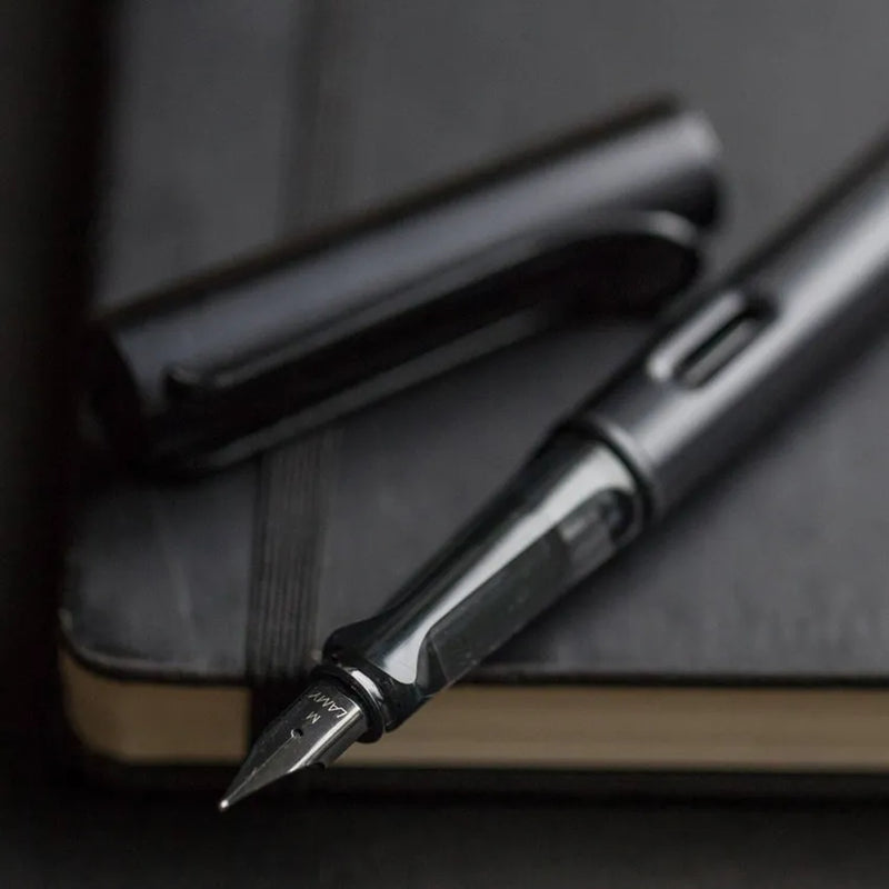 Lamy AL-Star 071 Fountain Pen Medium Black With Chrome Metal Clip