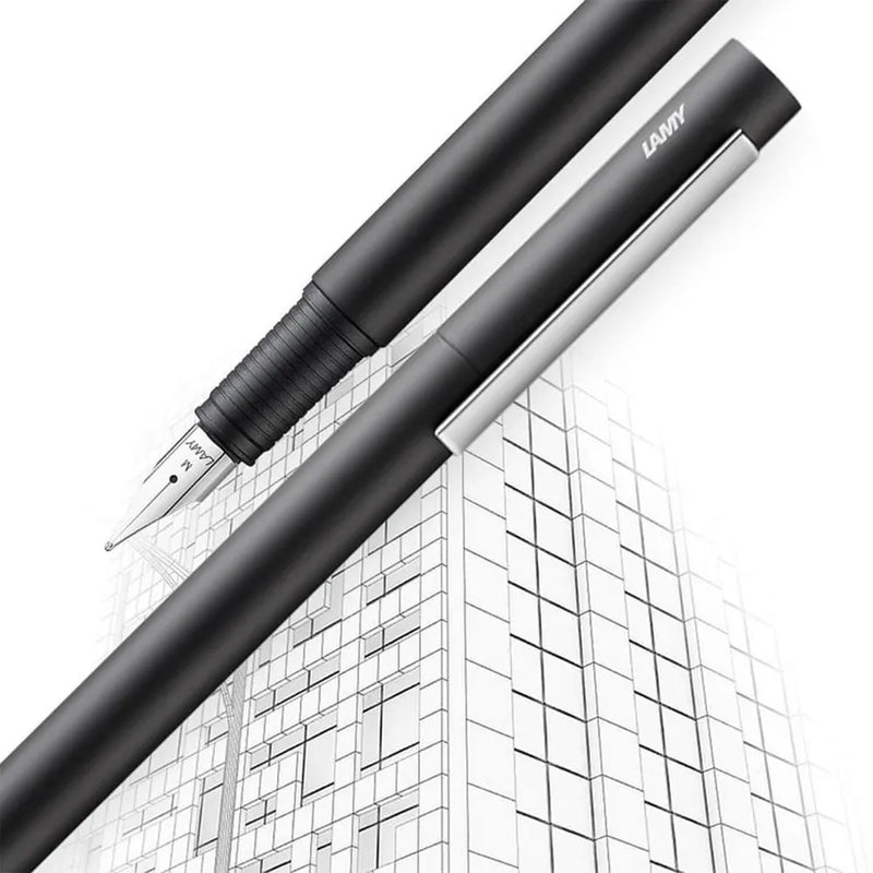 Lamy CP1 056 Fountain Pen Medium Black With Stainless Steel Trim