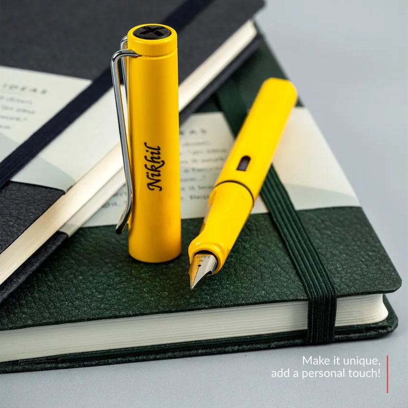 Lamy Safari 318 Rollerball Pen Yellow With Chrome Plated Clip