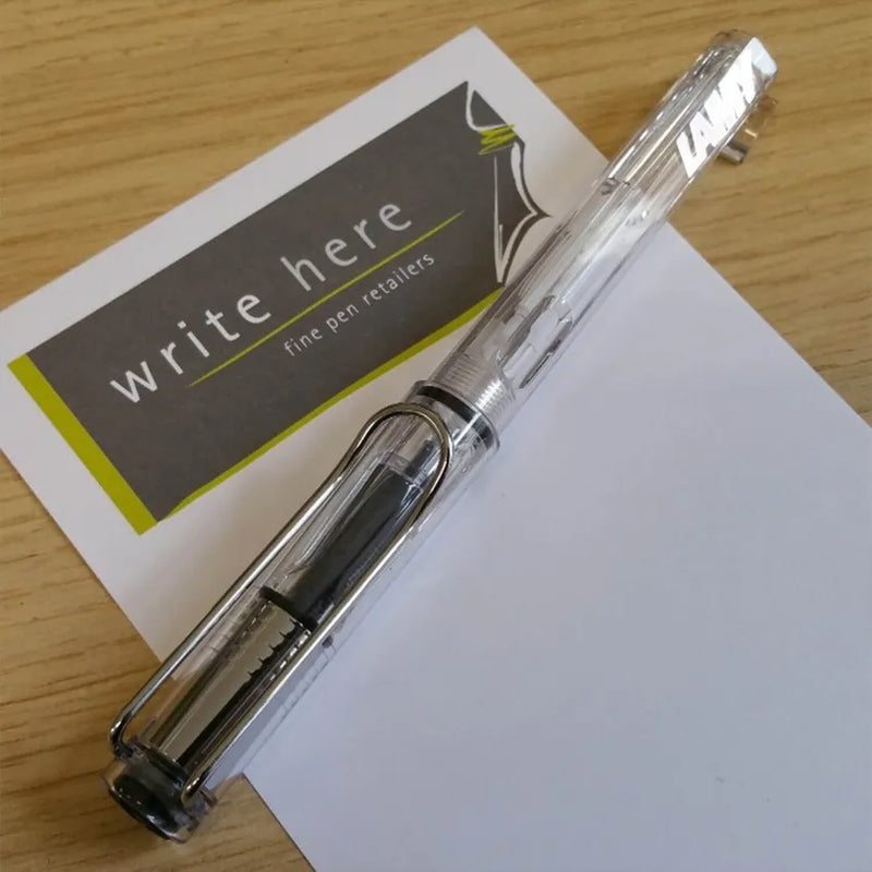 Lamy Vista 012 Fountain Pen Fine Transparent With Chrome Plated Clip