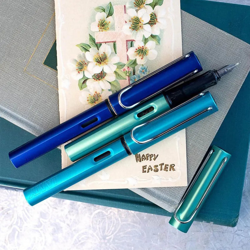 Lamy Al-Star A028 Fountain Pen Medium Blue Ocean With Chrome Metal Clip