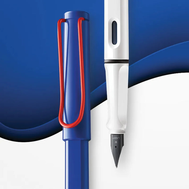 Lamy 014 Safari 2022 Special Edition Fountain Pen (Medium) - Blue And Red