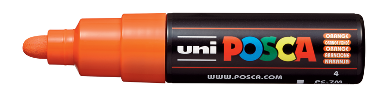 Uni-Ball Posca Marking Pen 7M | Orange | Pack of 1