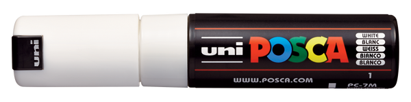 Uni-Ball Posca Marking Pen 7M | White | Pack of 1