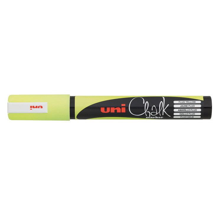 Uni Liquid Chalk Marker (PWE-5M) | Fluorescent yellow Ink