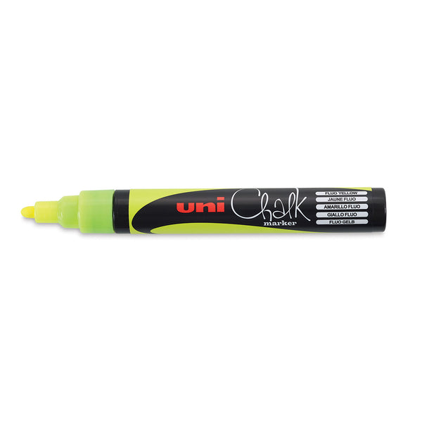 Uni Liquid Chalk Marker (PWE-5M) | Fluorescent yellow Ink