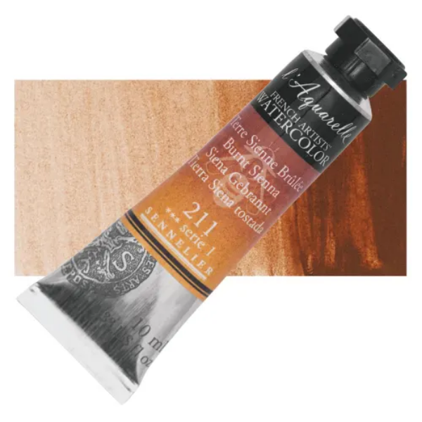 Sennelier l’Aquarelle French Artists’ Watercolor 10 ML Burnt Sienna