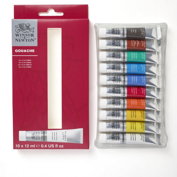 Winsor & Newton : Gouache Colour Set : Set Of 10 x 12ml