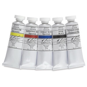 M. Graham Artists' Gouache - Basic Set, Set of 5 colors, 15 ml tubes