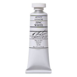 M. Graham Artists' Gouache - Zinc White, 15 ml tube