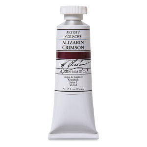 M. Graham Artists' Gouache - Alizarin Crimson, 15 ml tube