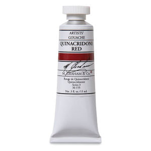 M. Graham Artists' Gouache - Quinacridone Red, 15 ml tube