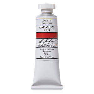 M. Graham Artists' Gouache - Cadmium Red, 15 ml tube