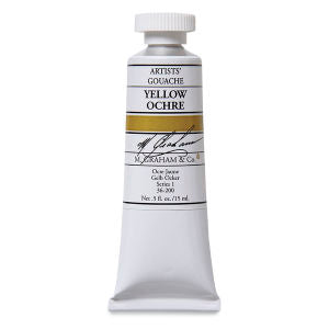 M. Graham Artists' Gouache - Yellow Ochre, 15 ml tube