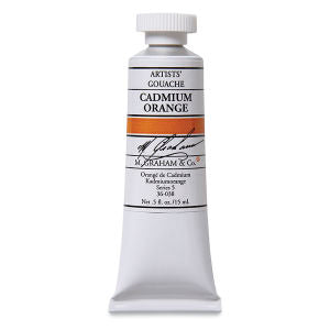 M. Graham Artists' Gouache - Cadmium Orange, 15 ml tube