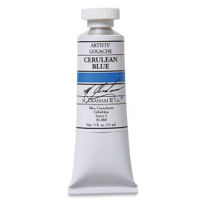 M. Graham Artists' Gouache - Cerulean Blue, 15 ml tube