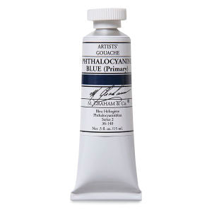 M. Graham Artists' Gouache - Phthalo Blue, 15 ml tube