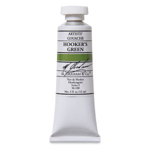 M. Graham Artists' Gouache - Hooker's Green, 15 ml tube