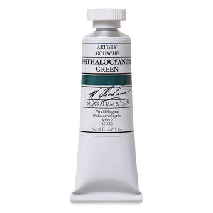 M. Graham Artists' Gouache - Phthalo Green, 15 ml Tube