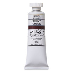 M. Graham Artists' Gouache - Burnt Umber, 15 ml tube