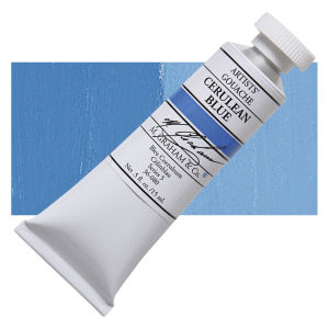 M. Graham Artists' Gouache - Cerulean Blue, 15 ml tube