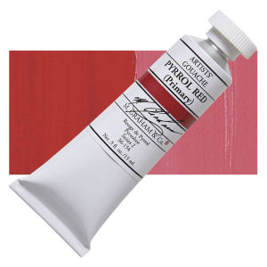 M. Graham Artists' Gouache - Pyrrol Red, 15 ml tube