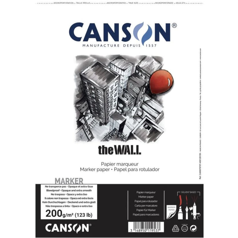 Canson The Wall 200 GSM Extra Smooth A5 Papers (White, 10 Loose Sheets)