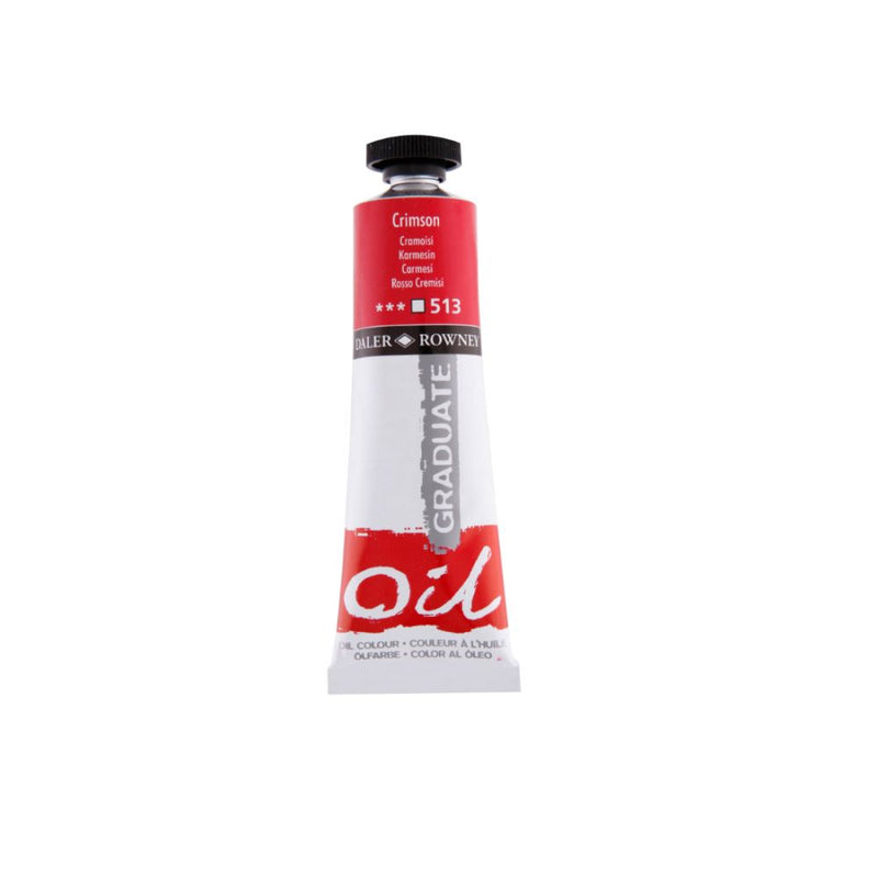 Daler-Rowney Graduate Oil Colour Paint Metal Tube (38ml, Crimson-513), Pack of 1