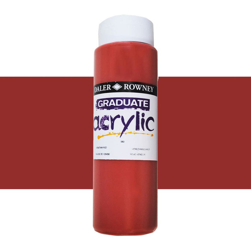 Daler-Rowney Graduate Acrylic Colour Paint Tube (500ml, Venetian Red-583) Pack of 1