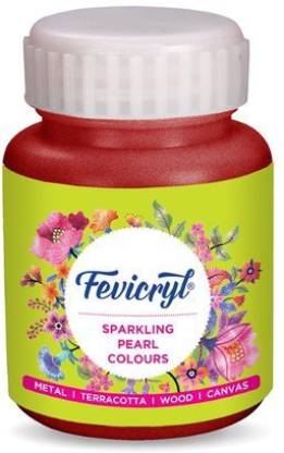 FEVICRYL Sparkling Pearl Acrylic Colour 100ml- Poppy Red