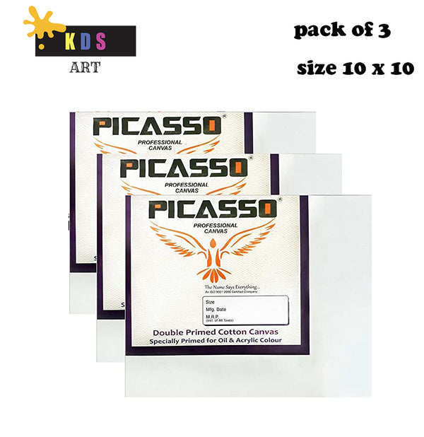 Picasso Artist Canvas Board (10" x 10" ( Pack of 3 ))