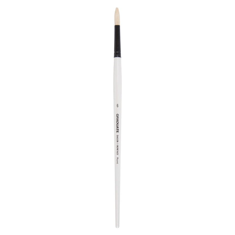Daler-Rowney Graduate Long Handle Round Paint Brush (No 6) Pack of 1