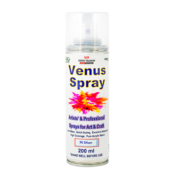 Venus Mettalic Spray Art & Craft 200 ML 36 Silver