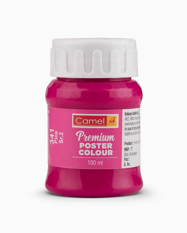 Camel Premium Poster Colour Individual bottle of Pink in 100 ml