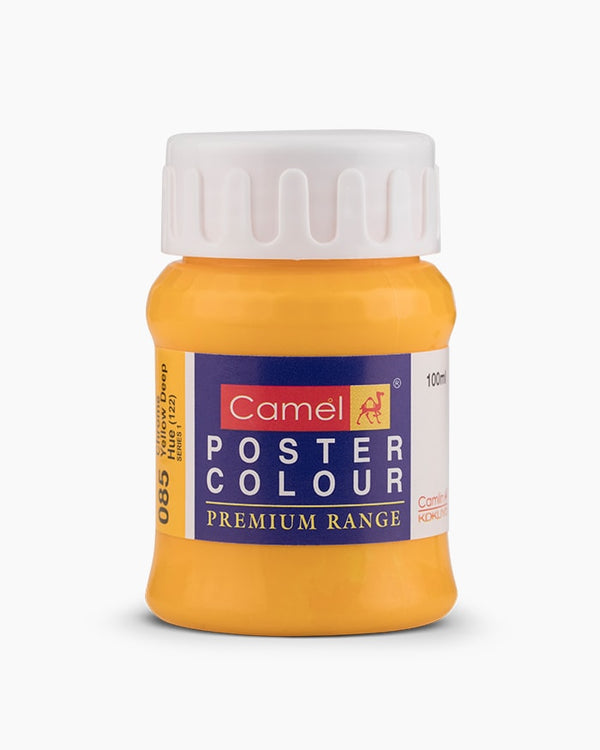 Camel Premium Poster Colour Individual bottle of Chrome Yellow Deep Hue in 100 ml