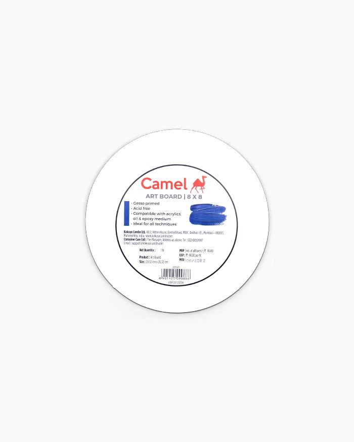 Camel Art board Individual board Circle with Size 20 cm x 20 cm, Pack of 2