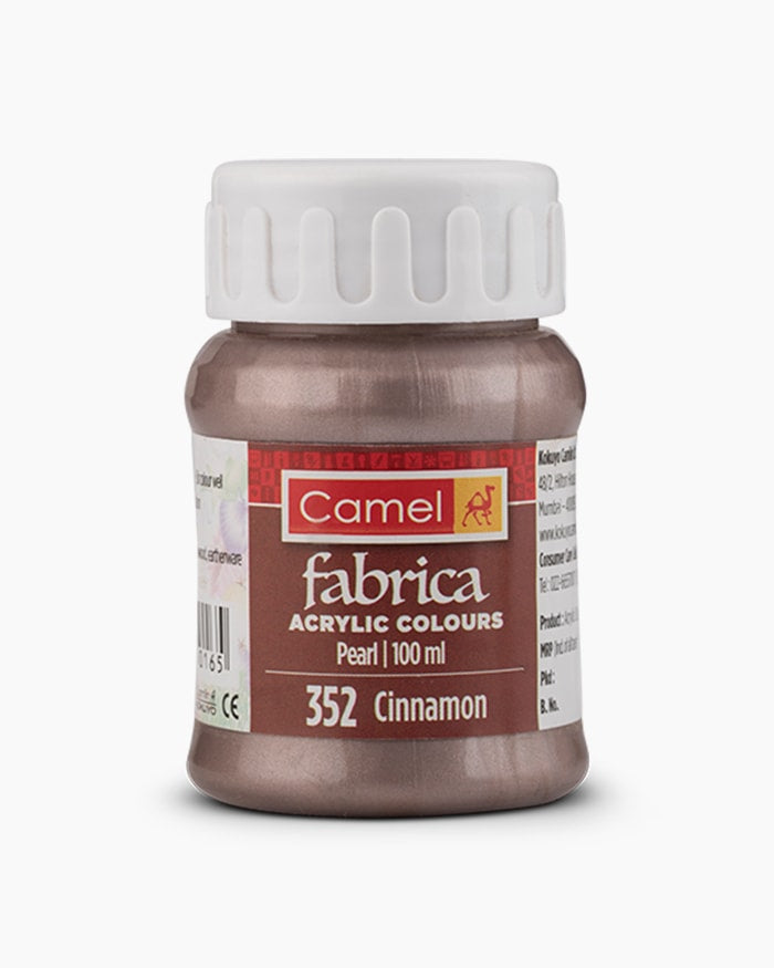 Camel Fabrica Acrylic Colours Individual bottle of Cinnamon in 100 ml, Pearl range