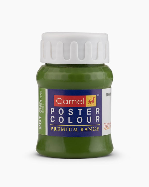 Camel Premium Poster Colour Individual bottle of Olive Green in 100 ml